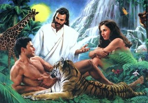 Adam, Eva i Isus u edemskom vrtu